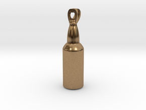 Beer Bottle in Natural Brass