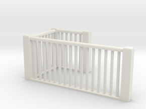 1:48 scale upper railings in White Natural Versatile Plastic