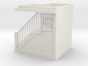 1:48 scale staircase in White Natural Versatile Plastic