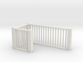 1:48 scale upper railings 2 in White Natural Versatile Plastic