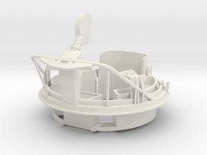 1/16 USN PT Boat 109 Fore Turret MG Mount in White Natural Versatile Plastic