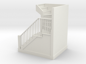 1:48 scale staircase plus steps in White Natural Versatile Plastic
