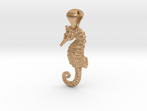 Seahorse Pendant in Natural Bronze