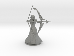 Zelda with magic bow 80mm figure fantasy model in Gray PA12