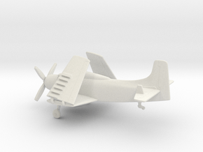 Douglas AD-4W Skyraider (folded wings) in White Natural Versatile Plastic: 1:144
