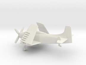 Douglas AD-4W Skyraider (folded wings) in White Natural Versatile Plastic: 1:160 - N
