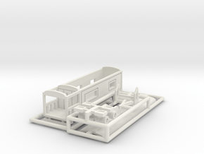 Wohnwagen 10m Oberlicht - 1:160 (N scale) in White Natural Versatile Plastic