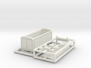 Packwagen 6,5 m - 1:160 (N scale) in White Natural Versatile Plastic