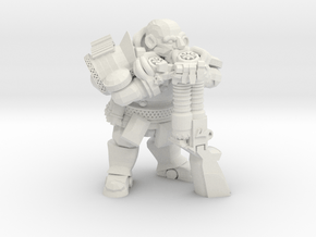 Space Dwarf Musketeer in White Natural Versatile Plastic