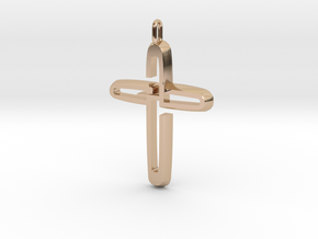 God Cross in 14k Rose Gold