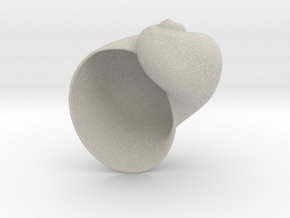 Shell Geometric Houseplant 3D Printing Planter  in Natural Sandstone