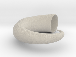 Horn Geometric Herb 3D Printing Planter  in Natural Sandstone