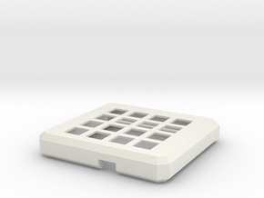 3D Printed Sweet16 Case - Top in White Natural Versatile Plastic