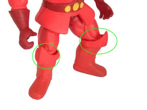 Red Knight Knee Guards VINTAGE/Origins in Basic Nylon Plastic