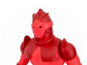 Red Knight Head VINTAGE  in White Processed Versatile Plastic