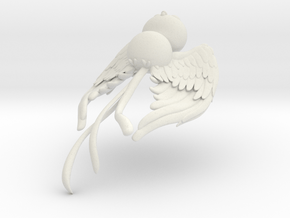 Phoenix Baby Pendant in White Natural Versatile Plastic: 28mm