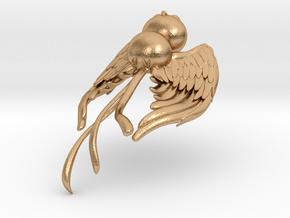 Phoenix Baby Pendant in Natural Bronze: 28mm