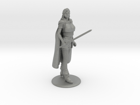 Sidhe Elven Fighter/Magic-User in Gray PA12: 28mm