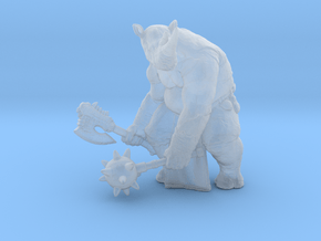Rhino Warrior miniature model fantasy game rpg dnd in Tan Fine Detail Plastic