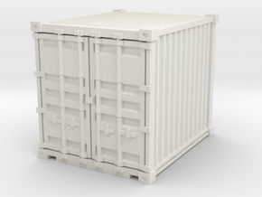 10ft Shipping Container 1/87 in White Natural Versatile Plastic
