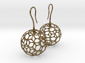 Fertilized Polyhedron Egg Earring in Natural Bronze