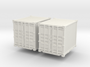 10ft Shipping Container (x2) 1/160 in White Natural Versatile Plastic
