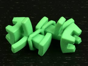 Octahedral holonomy maze rooks in Green Processed Versatile Plastic