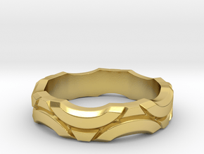 Reverse Ring in Polished Brass: 8 / 56.75