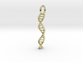 DNA Pendant - Science Jewelry in 18K Yellow Gold