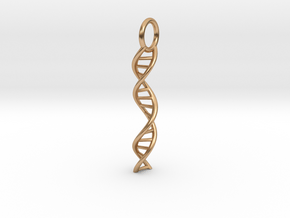 DNA Pendant - Science Jewelry in Polished Bronze