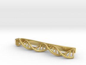 DNA Tie Bar - Science Jewelry in Polished Brass