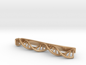 DNA Tie Bar - Science Jewelry in Polished Bronze