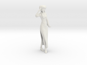 1/24 Lynn Minmay Salute Pose 1 in White Natural Versatile Plastic