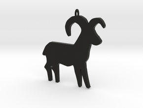 Aries zodiac sign pendant in Black Premium Versatile Plastic