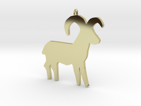 Aries zodiac sign pendant in 18k Gold Plated Brass