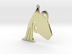 Aquarius zodiac sign pendant in 18k Gold Plated Brass