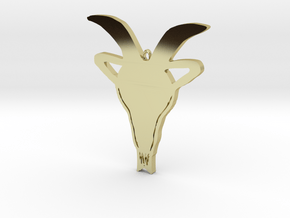 Capricorn zodiac sign pendant in 18k Gold Plated Brass