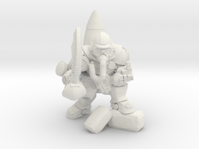 Space Dwarf Rocketeer in White Natural Versatile Plastic