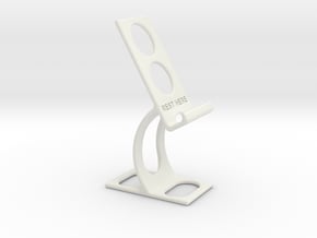 Phone holder & charge station in White Natural Versatile Plastic