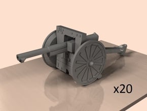 1/220 75mm French cannon m1897 in Tan Fine Detail Plastic