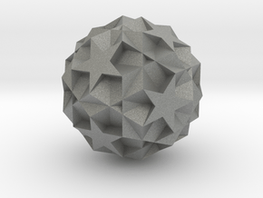 Icosidodecadodecahedron - 1 Inch in Gray PA12