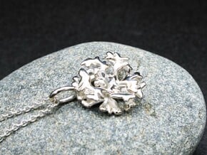 Acropora Elkhorn Coral Pendant - Marine Biology in Polished Silver