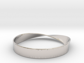 Möbius Bracelet Bangle in Platinum: Small