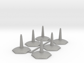 6 pack Flying-Space Hex Stands in Aluminum
