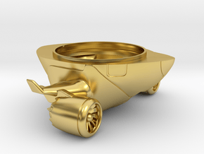Airplane Ring Box (BOTTOM PART ONLY) in Polished Brass