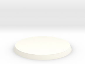 60mm round base - blank in White Processed Versatile Plastic