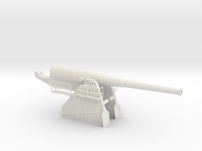 Italian ww1 Cannon  da 381 40 1/72 in White Natural Versatile Plastic