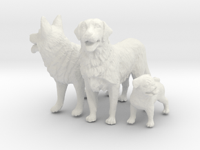 1/8 Custom Dogs  in White Natural Versatile Plastic