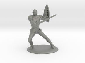 Paladin Miniature in Gray PA12: 28mm