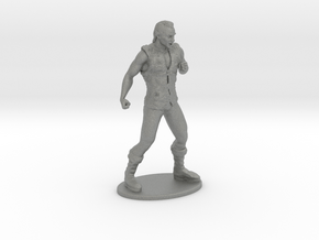 Half-Orc Miniature in Gray PA12: 28mm